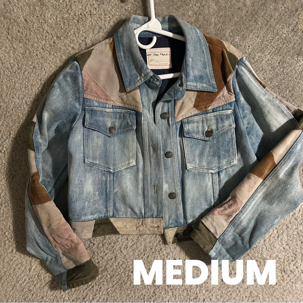 Free People Denim & Suede jacket